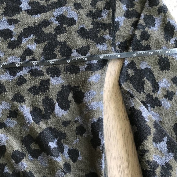 Anthropologie Ethan Camo Green Knit Crewneck Sweater - S - Picture 5 of 8